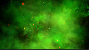 Explore The Universe With Green Galaxy Wallpaper