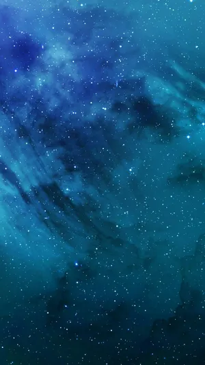Explore The Vastness Of An Illuminated Blue Galaxy Wallpaper