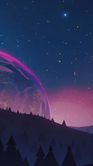 Explore The Vastness Of Space With The Iphone Xr Wallpaper