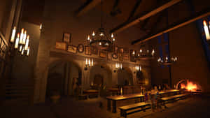 Explore The Wizarding World At The Leaky Cauldron Wallpaper