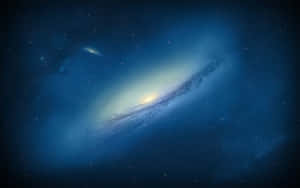 Explore The Wonders Of The Green And Blue Galaxy Wallpaper