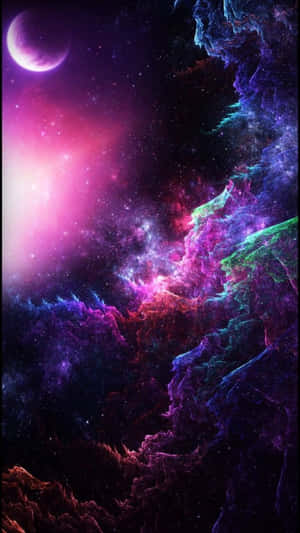 Explore The Wonders Of The Neon Galaxy Wallpaper