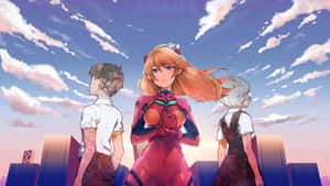 Explore The World Of Evangelion Manga Wallpaper