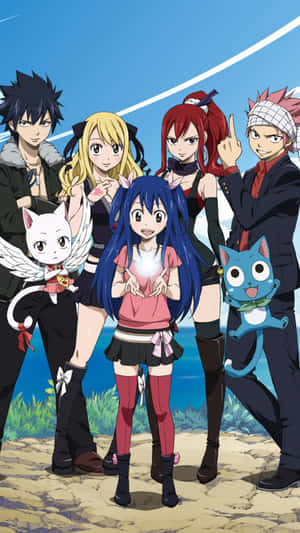 Explore The World Of Fairy Tail On Your Iphone Wallpaper