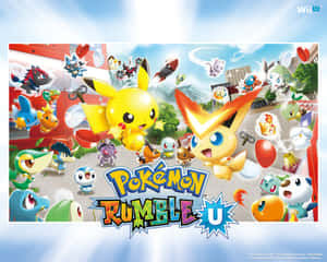 Explore The World Of Pokemon Rumble With All Your Favorite Characters. Wallpaper