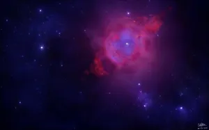 Exploring An Other-worldly Purple Galaxy Nebula Wallpaper