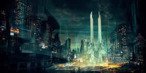 Exploring The Urban Paradise Of Future City Wallpaper