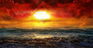 Explosion In The Wasteland - Fallout Nuke Wallpaper