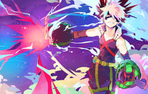 Explosive Bakugou Anime Artwork Wallpaper