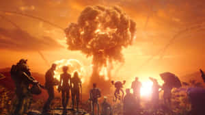 Explosive Fallout Nuke Landscape Wallpaper