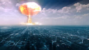 Explosive Nuke Scene In Fallout Universe Wallpaper