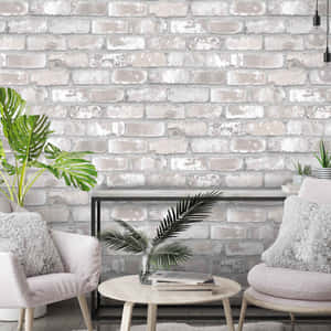 Exposed Bricks In A Foyer Wallpaper