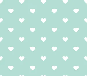 Express Your Heart Out With This Cheerful & Sweet Mint Green Hearts Wallpaper! Wallpaper