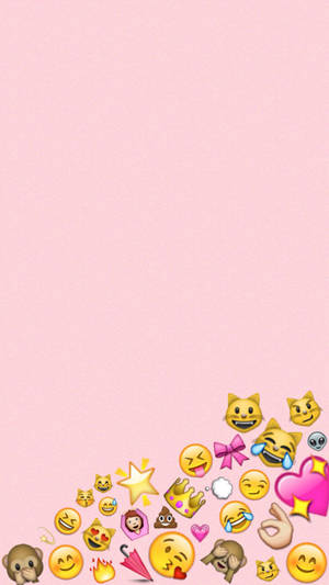 Express Yourself With Cute Girly Emojis Wallpaper