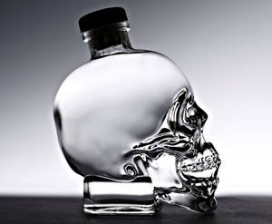 Exquisite Craftsmanship Of Crystal Head Vodka Bottle Wallpaper