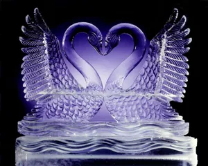Exquisite Ice Sculpture Display Wallpaper