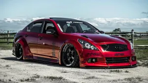 “exquisite Infiniti G37 In Breathtaking Landscape” Wallpaper