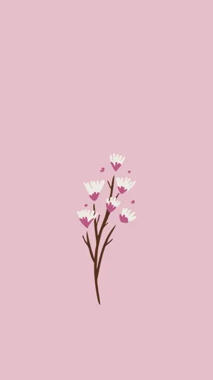 Exquisite Light Pink Floral Wallpaper For Iphone Wallpaper