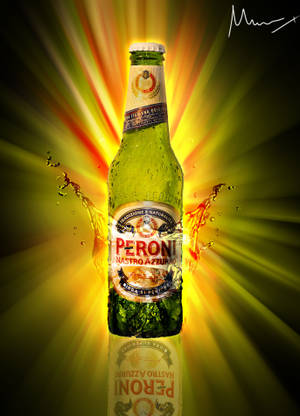 Exquisite Peroni Beer In A Splash Of Refreshment Wallpaper