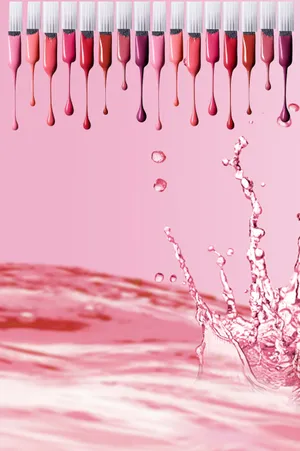 Exquisite Pink Nails With Sparkling Accents Wallpaper