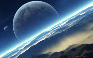 Extraterrestrial_ Landscape_with_ Planets Wallpaper