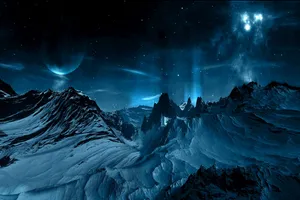 Extraterrestrial_ Mountainous_ Landscape Wallpaper