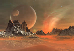 Extraterrestrial_ Mountainous_ Landscape Wallpaper