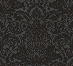 Extravagant Black Floral Detailed Wallpaper