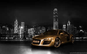 Extravagant Gold Audi R8 Wallpaper