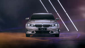 Extravagant Silver Bmw White Lights Wallpaper