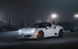 Eye-catching Alfa Romeo 4c Sports Car Wallpaper