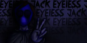 Eyeless Jack Peace Sign Wallpaper