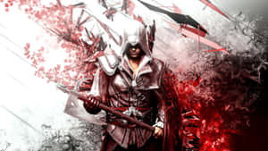 Ezio Auditore Da Firenze In Iconic Assassin's Creed Scene Wallpaper