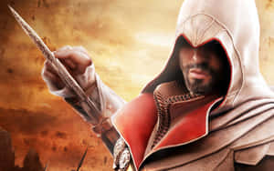 Ezio Auditore In Action In Assassin's Creed Brotherhood Wallpaper