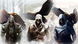 Ezio Auditore In Assassin's Creed Brotherhood Action Sequence Wallpaper