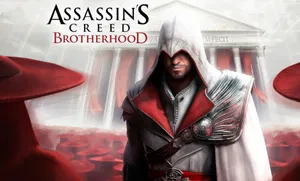 Ezio Auditore In Front Of A Magnificent Italian Cityscape In Assassin's Creed Brotherhood Wallpaper