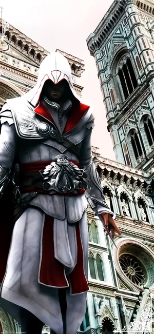Ezio Auditore - Master Assassin In Action Wallpaper