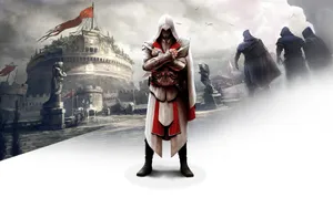 Ezio Auditore On A Rooftop Wallpaper