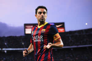 F C Barcelona Midfielder In Action Wallpaper