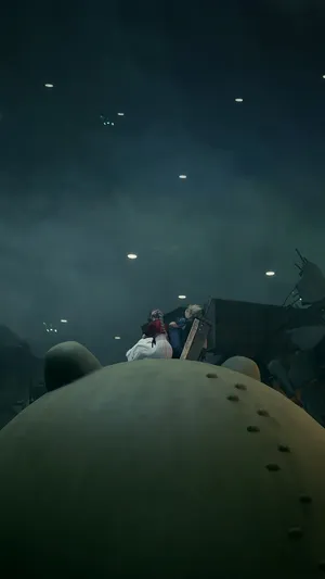 F F7 R_ Cloud_and_ Aerith_ Dark_ Scene Wallpaper