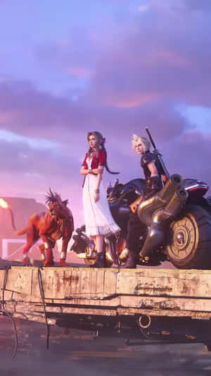 F F7 R Team Sunset Backdrop Wallpaper