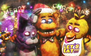 F N A F Christmas Celebration Wallpaper