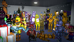 F N A F Christmas Celebration Wallpaper