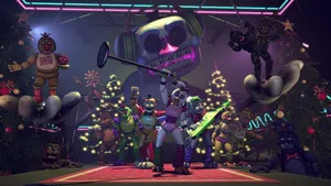 F N A F Christmas Celebration Wallpaper