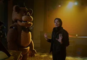 F N A F Movie Scene Freddyand Human Character Wallpaper