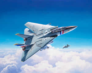 F14_ Fighter_ Jets_ Soaring_ Above_ Clouds.jpg Wallpaper