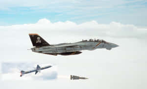 F14_ Jet_ Firing_ Missile Wallpaper