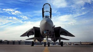 F14 Jet On Tarmac Wallpaper