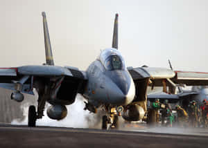 F14_ Jet_ Preparing_for_ Takeoff Wallpaper