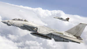 F14_ Jets_ In_ Flight_ Formation Wallpaper